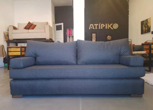Sillón Sofa Cama Lineal De 2 Cuerpos Chenille Antidesgarro