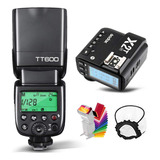 Flash Hss Ttl Godox Tt600 C/ Disparador, P/ Cámaras Nikon