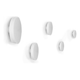 5 Percheros Pared Dot Boton Plasticos Nórdico 6+6+7+7+8cm