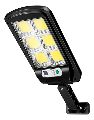 Luminária Solar Refletor Poste Potente Led 12h C Sensor Rua