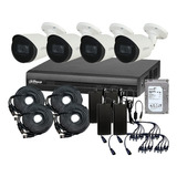 Kit Cctv 4 Camaras Bullet Dahua 4k Dvr 4 Canales 1tb 8mpx