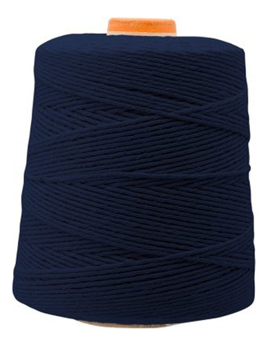 Barbante N°8 Colorido Crochê Artesanato 700g Azul Marinho