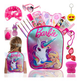 Kit Maquiagem Infantil Mochila Barbie Unicórnio Crianças