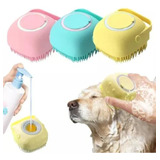 Cepillo De Baño Perros Gatos Mascotas Con Dispenser Shampoo