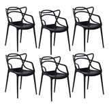 Kit 6 Cadeiras De Jantar Allegra Com Design De Encosto Firme