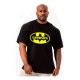 Polera Manga Corta Caballero Super Papa Batman Xxl