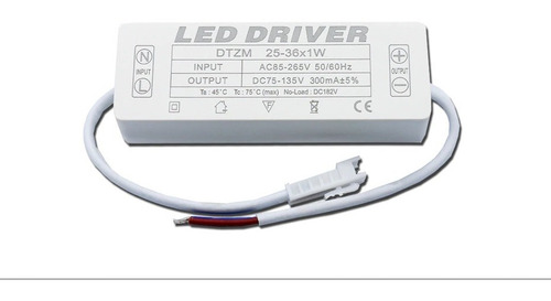 Balastra Transformador Driver Led De 25w A 36w Para Lampara