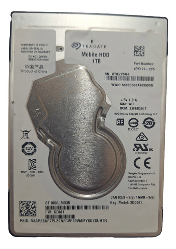 Disco Duro Notebook Seagate Mobile Hdd St1000lm035 1tb 2,5