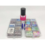 Kit Foil Nail Transfer+cola Para Foil Helen Color 12g