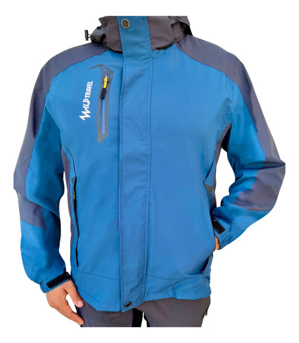 Chaqueta Corta Viento Impermeable Premium Wild Travel Hombre