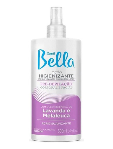 Loção Pré Depilação Lavanda E Melaleuca 500ml - Depil Bella