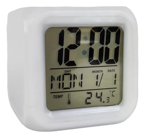 Reloj Mesa Digital Indicador Fecha Temperatura Despertador