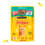 15 Sachês Alimento Úmido Friskies Atum Ao Molho Gato 85g