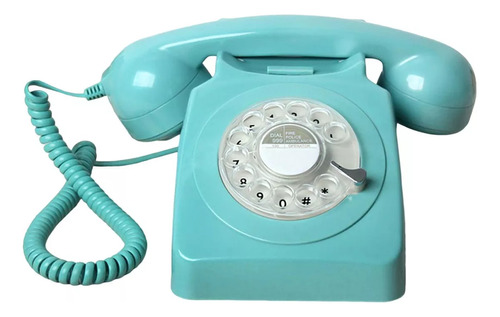 Teléfono De Marcación Giratoria Vintage Con Redial