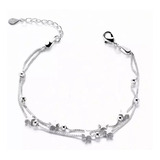 Pulsera Estrellas Con Esferas Plata 925 Lindos, Delicados