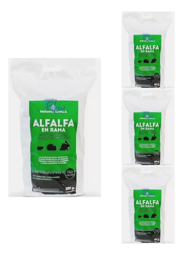 Alfalfa En Rama X 500 Gr Hamster Cobayo Conejo Roedores X4u 