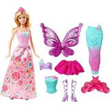 Muñeca Barbie Con Atuendos Y Accesorios Para 3 Personajes