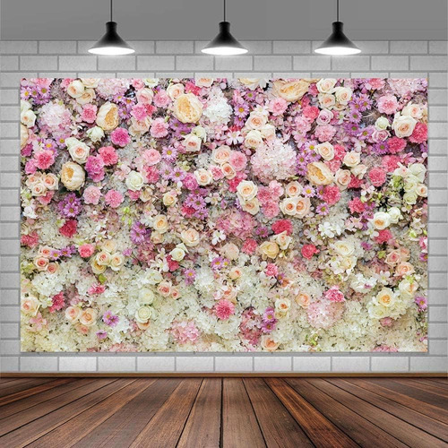 Telón De Pared De Flores Rosas, Foto De Flores Del Día De La