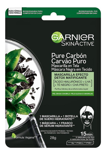 Garnier Skin Naturals Face Mascarilla Facial En Tela Para Pi