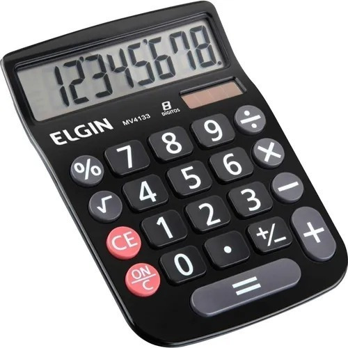 Calculadora De Mesa Solar Elgin Série Mv413-12 Digitos/lcd