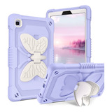 Funda Para Samsung Galaxy Tab A7 Lite - Violeta/mariposa