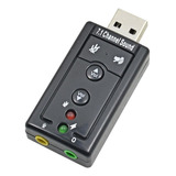 Placa De Sonido Usb 7.1 Netmak Nsu8ch Color Negro