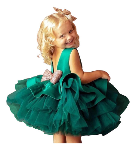 Vestido Elegante Para Niña, Vestido Sin Espalda Para Fiesta