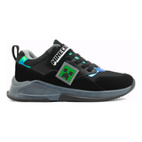 Yuyin Tenis Niño Minecraft Negro Atractivo Velcro Casuales