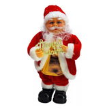 Muñeco Papa Noel Navidad Con Luz Y Musica 29cms Santa New