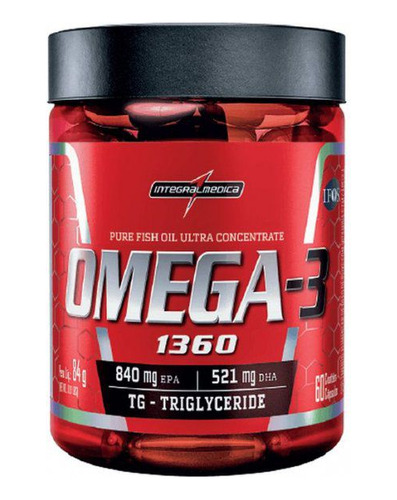 Omega3 60caps Concentrado 1360mg Vitamina E - Integralmédica