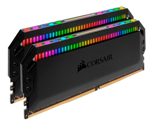 Memoria Ram Dominator Platinum Rgb Gamer Color Negro  16gb  Corsair Cmt16gx4m2c3200c16