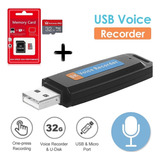 Mini Grabadora De Audio Digital Usb Tarjeta Micro Sd Tf, 32g