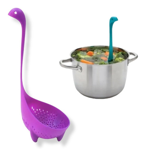 Cucharon Dinosaurio Colador Escurridor Nessie Cocina