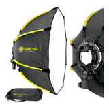 Softbox Para Flash V1 Neewer Cabeça Redonda Monta Rapido Preto E Amarelo