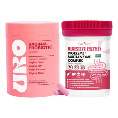 Uro Vaginal Probiotic Suplemento Dietario 60 Capsulas + Gwynne Enzimas Digestivas 70 Cápsulas-13 Digezyme® 400mg | Meses sin interés