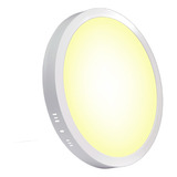 Foco Panel Plafon Led Sobrepuesto Redondo 24w Luz Dia