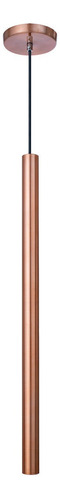 Pendente Tubo Cilindro Alumínio Cobre Rose Gold 50 Cm