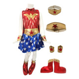 Disfraz Mujer Maravilla Traje Tipo Wonder Woman Vestido