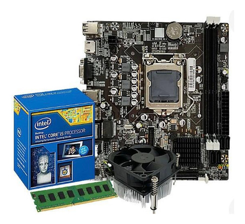 Kit  I5-7500 Intel H110+8gb Memória Ddr4+cooler+ssd 120