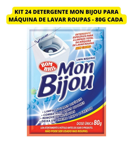 Kit 24 Und Mon Bijou Detergente Para Máquina De Lavar Roupas