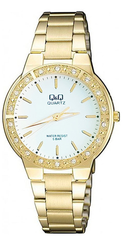 Reloj Q&q Qyq Q985j010 Elegante Star Diamond Mujer +estuche