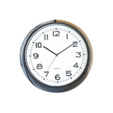 Reloj Pared Retro Plastico Con Segundero Negro 30cm Diam