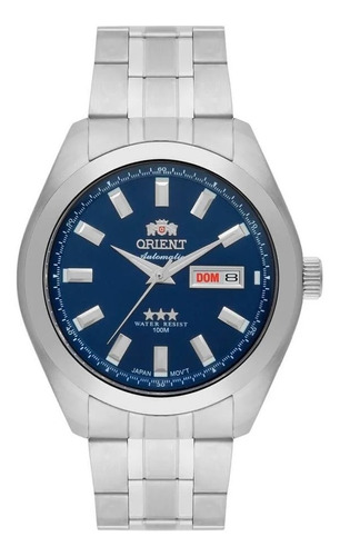 Relógio Orient 469ss075f D1sx Aço Azul Automatico 469ss075