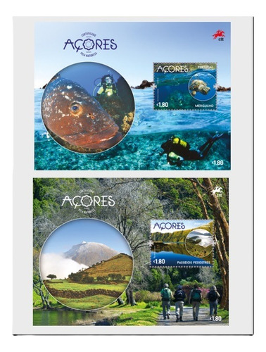 2016 Naturaleza- Fauna Peces- Azores Portugal (bloques) Mint