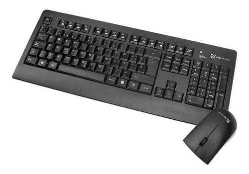 Kit Teclado + Mouse Klip Xtreme Inspire Dongle Usb Negro