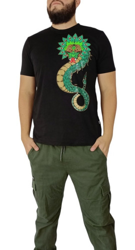 Playera Para Hombre Quetzalcoatl Eyes Fosforescente