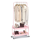 Closet Organizador De Ropa Triangular Con Ruedas Acero Inoxi