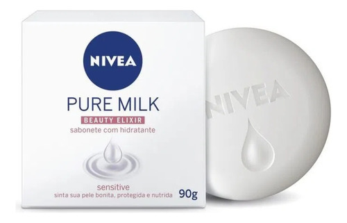 Sabonete Cremoso Hidrata Protege Nutre Pure Milk 90g Nivea