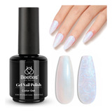 Esmalte Para Uñas En Gel De Secado Uv Blanco Iridiscente