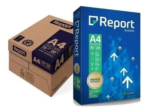 Report A4 Papel Sulfite De  2500 Folhas De 75g Branco  Por Unidade